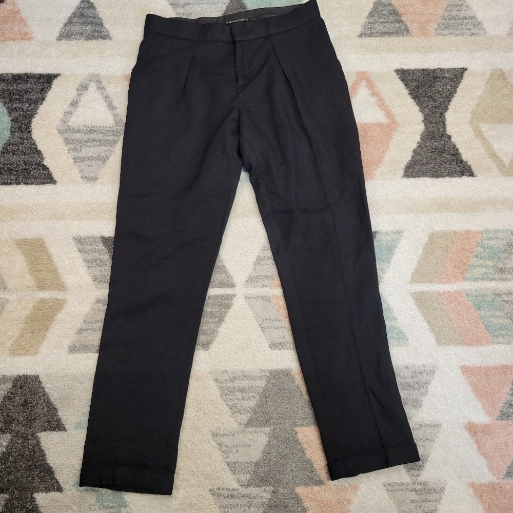 Theyskens' Theory Black Pleated Dress Pants Slacks Size 4